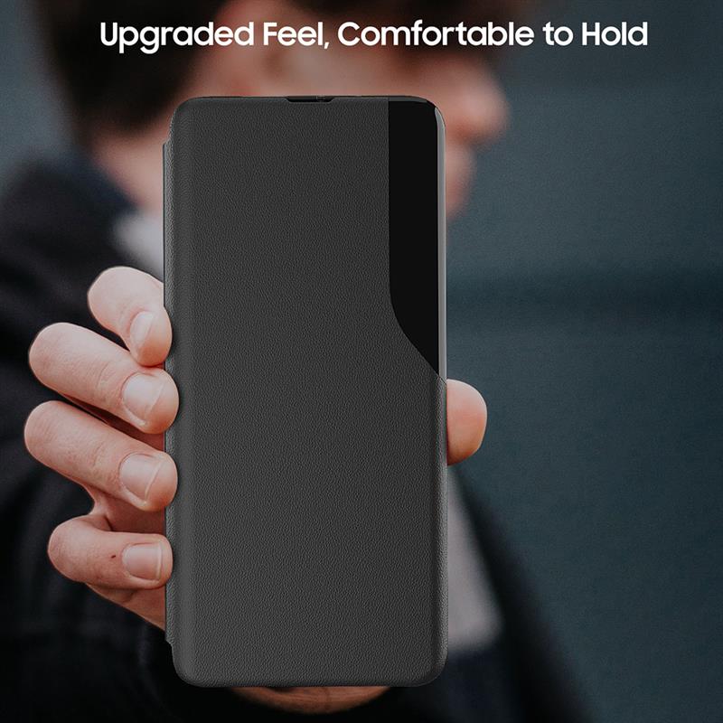 Motorola Edge 50 Pro 5G Luxury Half Window Leather Flip Case