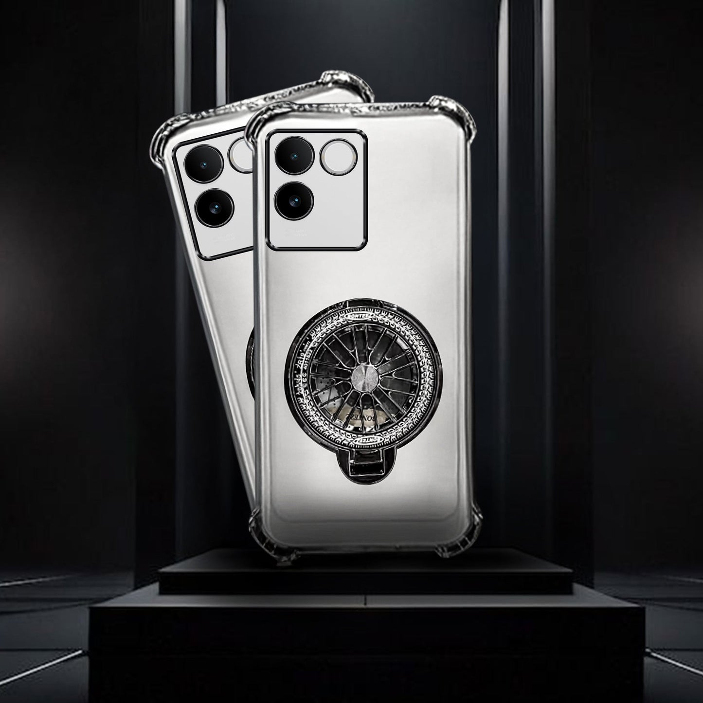 Vivo T2 Pro 5G Premium Stress Buster Wheel Rotating Shockproof Airbags Case