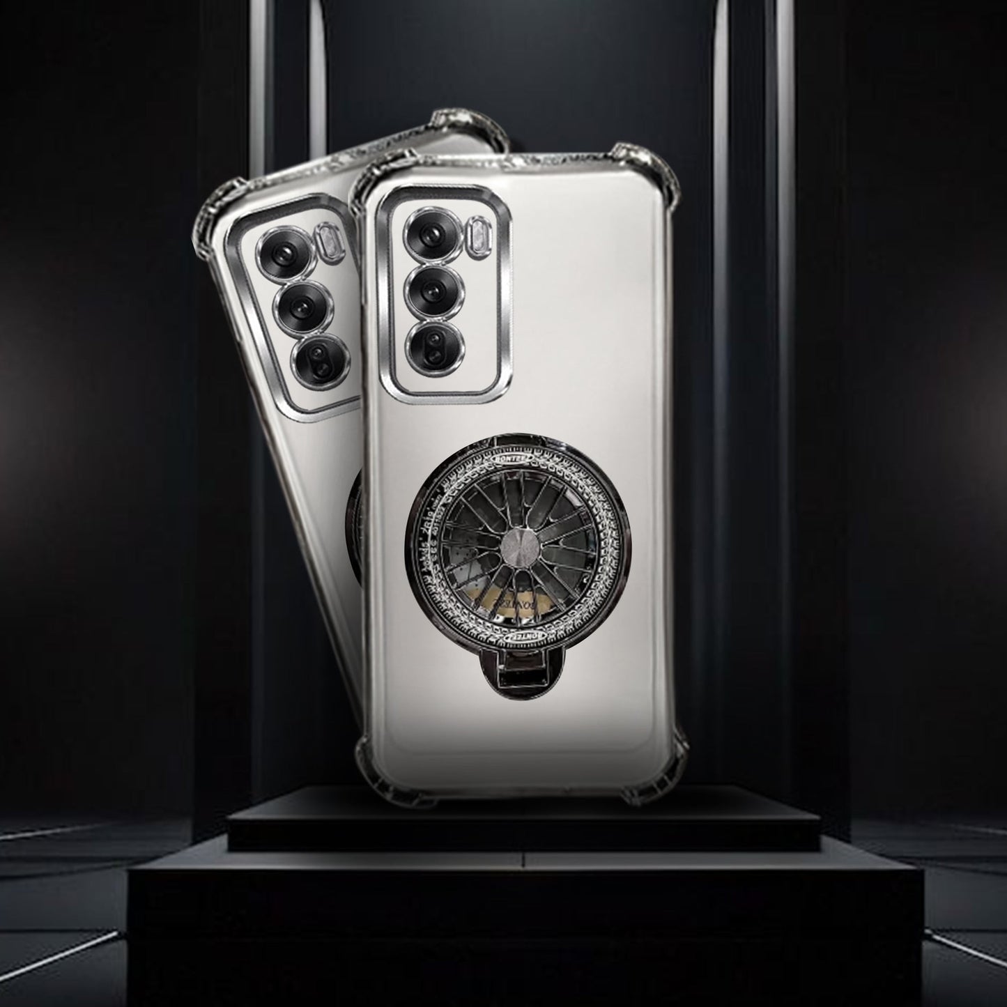 Oppo Reno12 5G Premium Stress Buster Wheel Rotating Shockproof Airbags Case