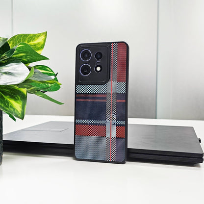 Motorola Edge 50 Pro 5G Luxury Grid Pattern Glass Back Shockproof Case