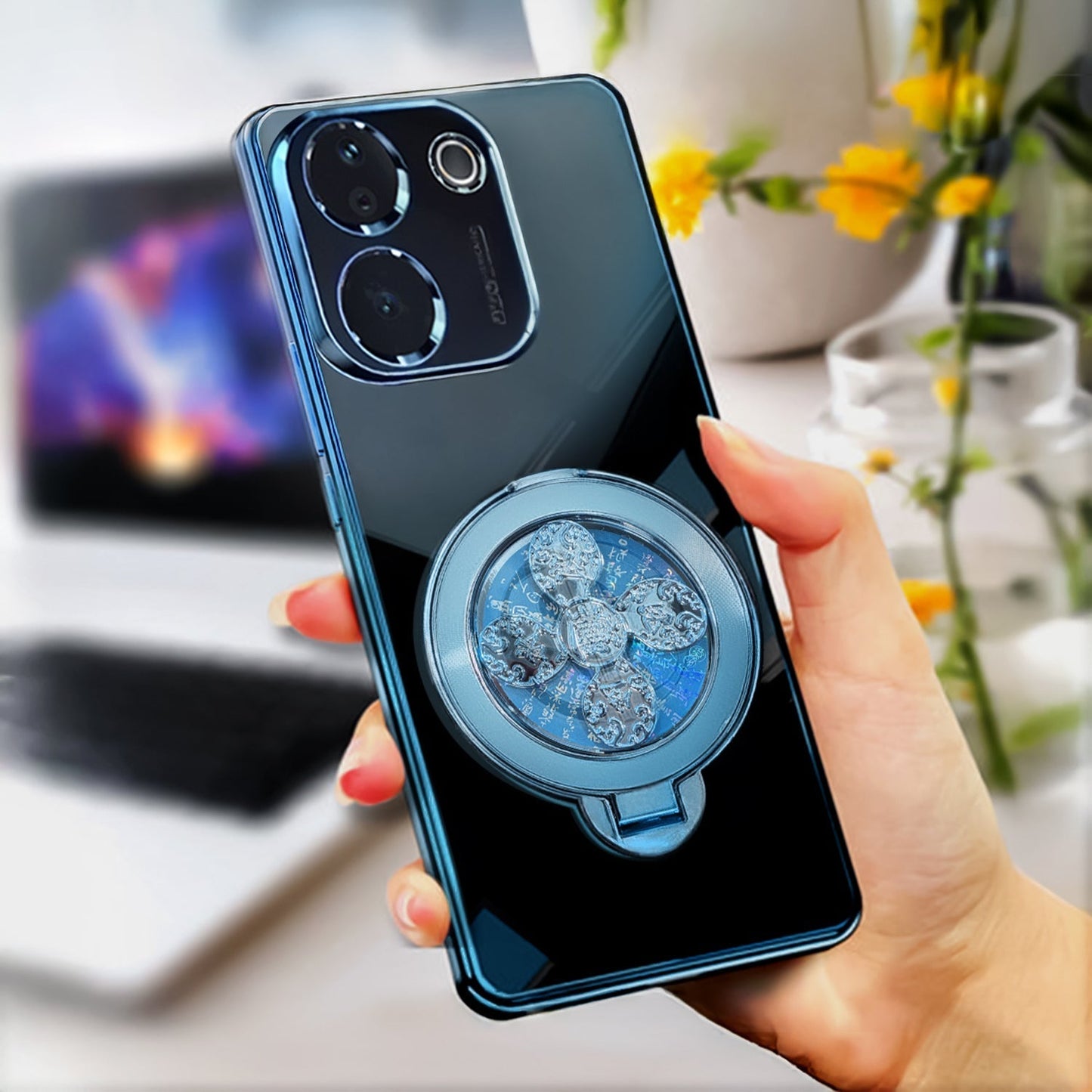 Vivo T3 Pro 5G Electroplating Reflective Fidget Rotating Back Case