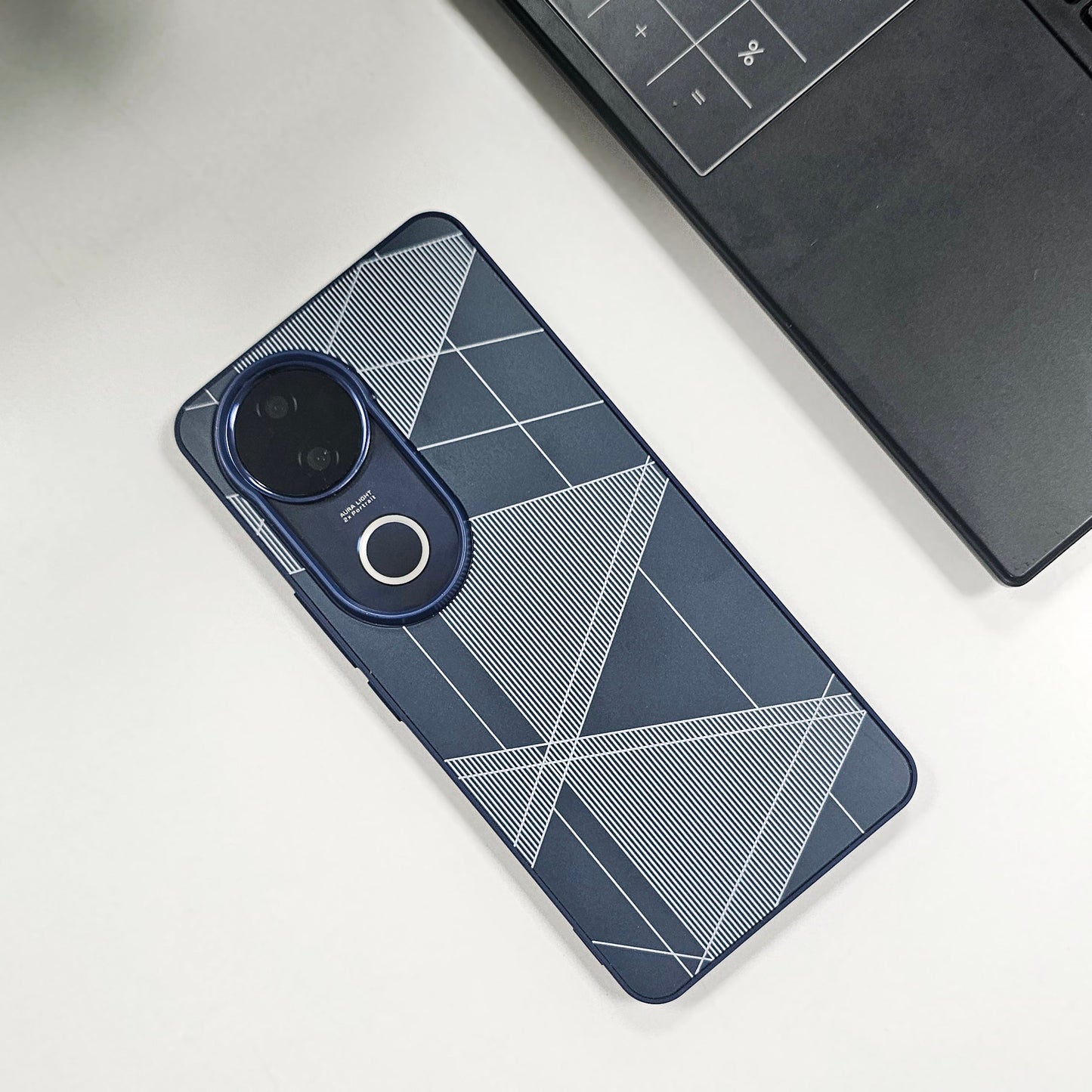 Vivo V50 5G Triangle Pattern Matte Back Shockproof Case