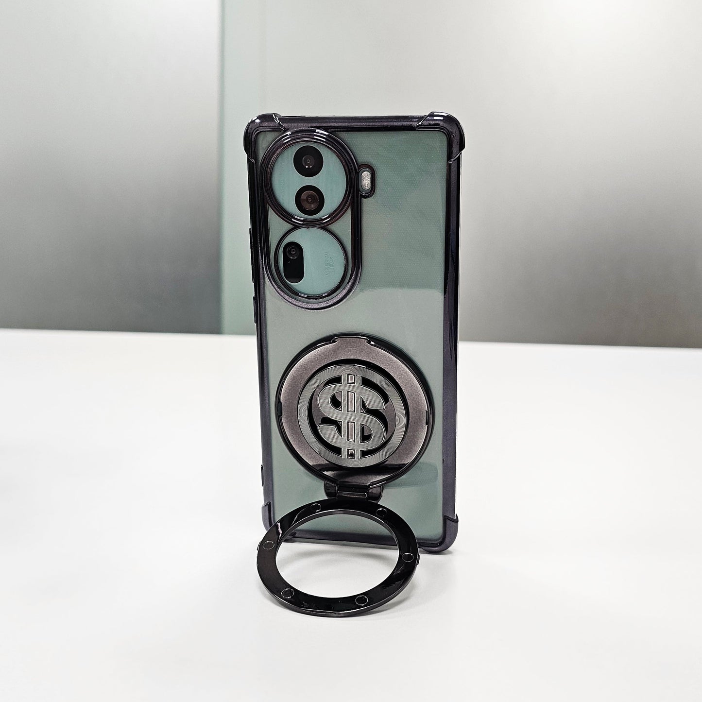 Oppo Reno 11 Pro 5G Four Corner Airbags 100% Original Astro Money Magnet Rotating Dollar Case