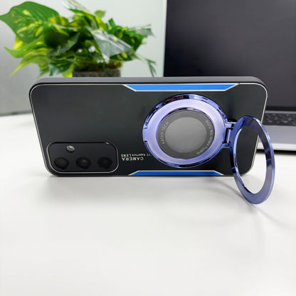 Samsung Galaxy S24 FE 5G Original Luxury Aluminium Metal Magnifier Ring Stand Case