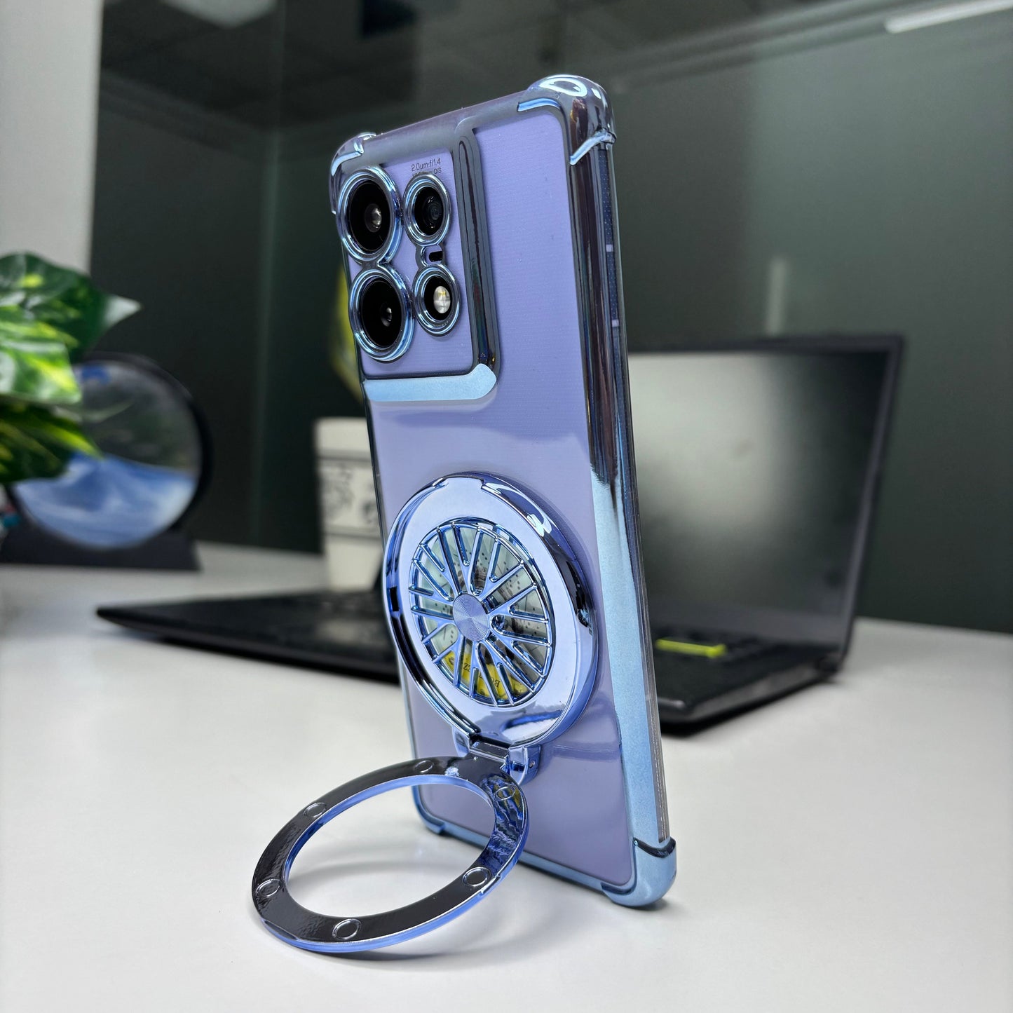 Motorola Edge 50 Pro 5G Premium Stress Buster Wheel Rotating Shockproof Airbags Case