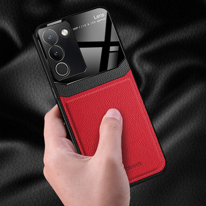 Vivo Y200 5G Premium Leather Lens Protective Case