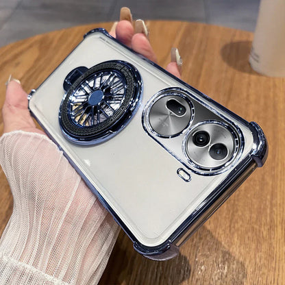 Oppo Reno11 Pro 5G Premium Stress Buster Wheel Rotating Shockproof Airbags Case