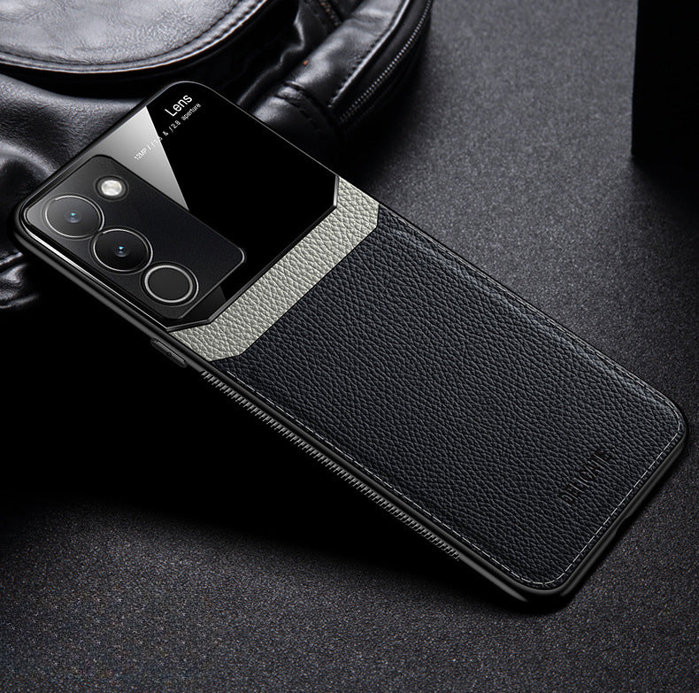 Vivo Y200 5G Premium Leather Lens Protective Case
