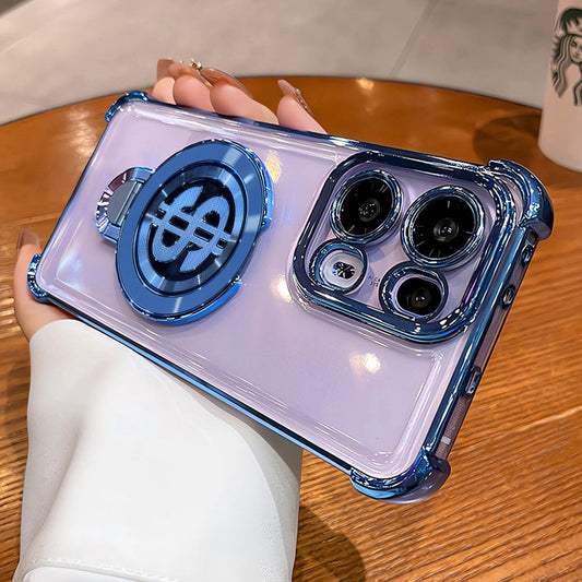 Oppo Reno13 5G Four Corner Airbags 100% Original Astro Money Magnet Rotating Dollar Case