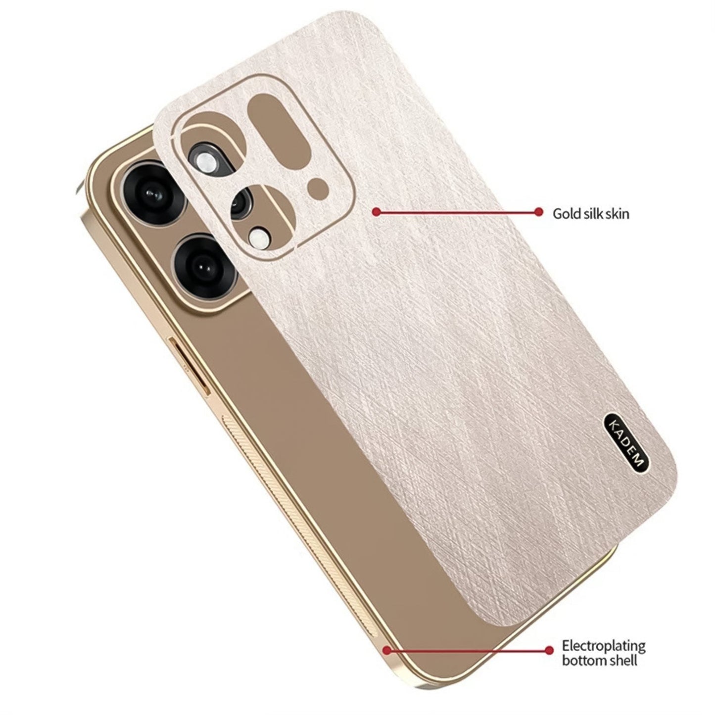Oppo Reno 14 5G Gold Silk Skin Back Case