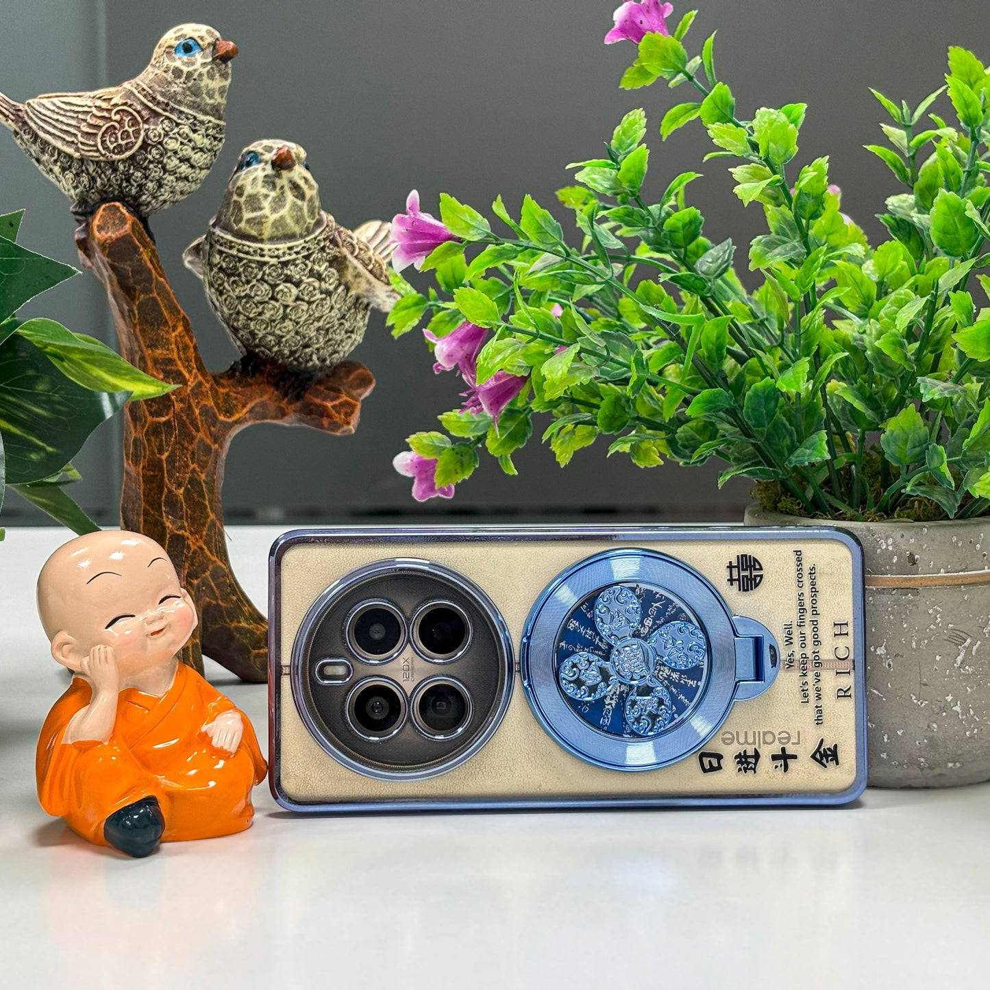 Realme 12 Pro+ 5G Rich Manifestation Reflective Fidget Rotating Back Case