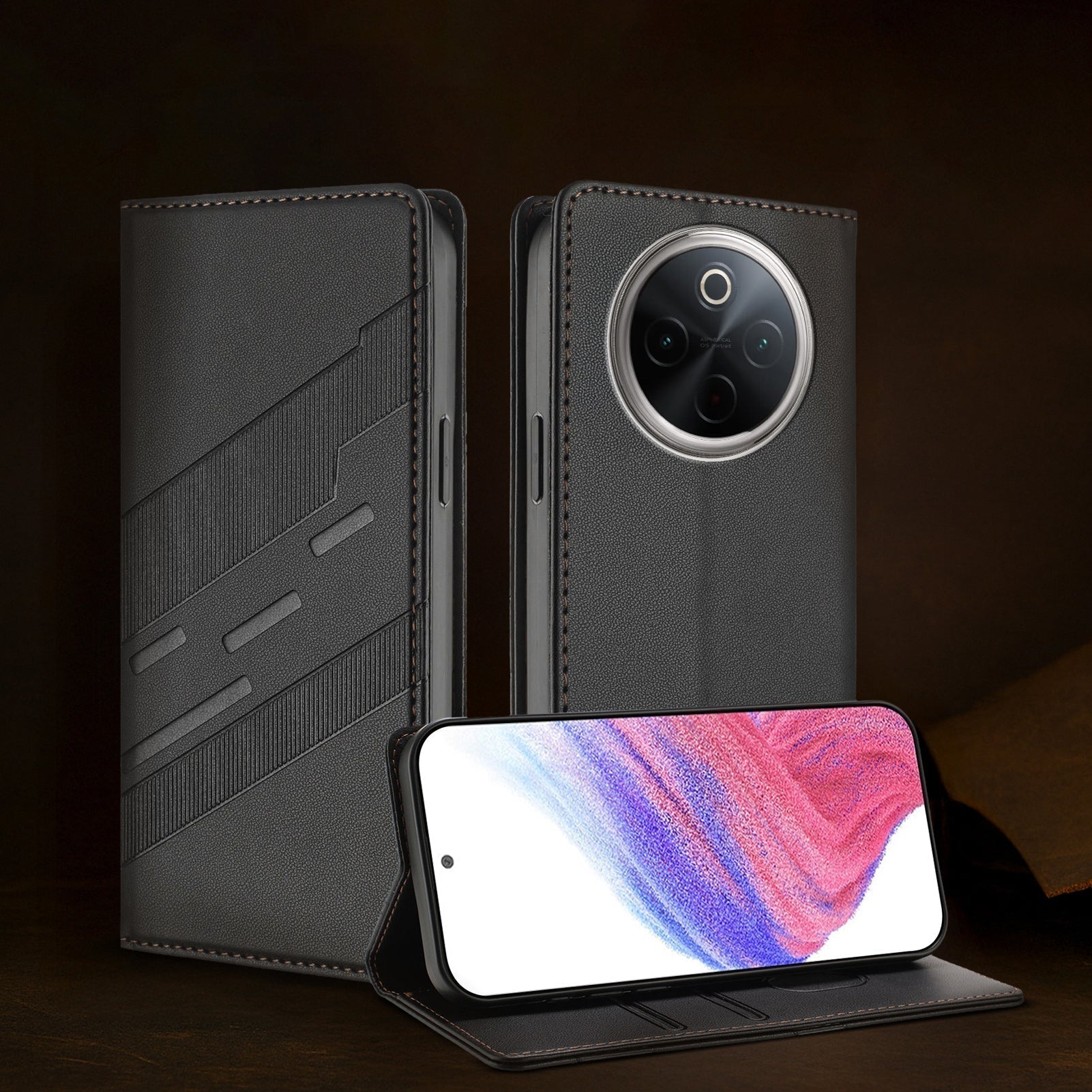 Embossed floral retro wallet case for Vivo T4 5G