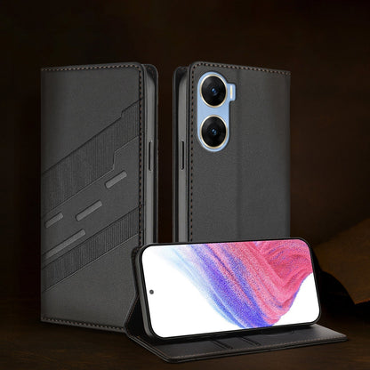 Retro embossed wallet flip case for Vivo V29e 5G