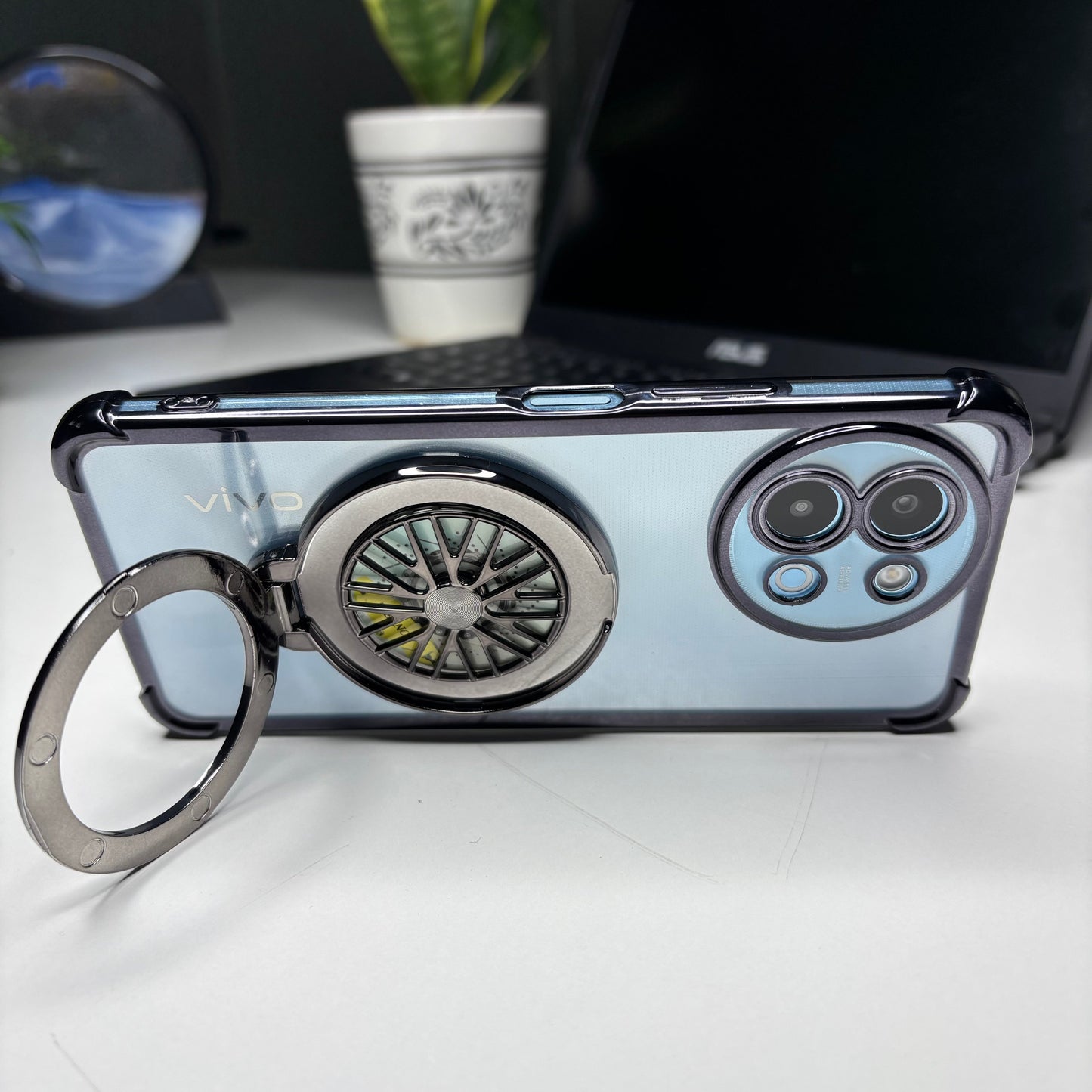 Vivo Y58 5G Premium Stress Buster Wheel Rotating Shockproof Airbags Case