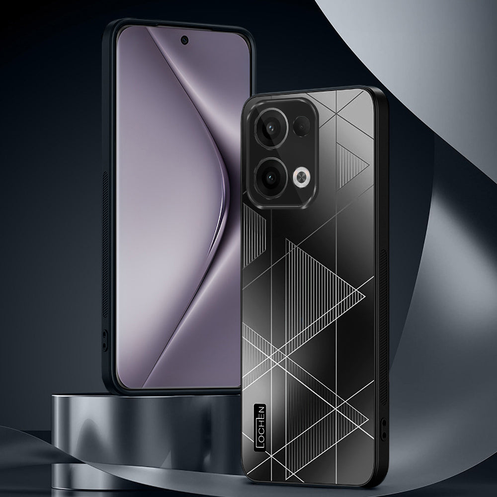 Oppo Reno13 5G Triangle Pattern Matte Back Shockproof Case