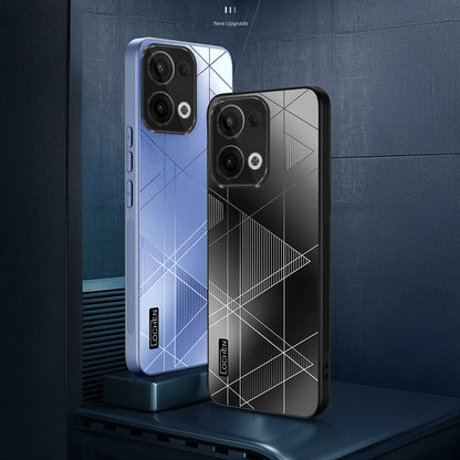 Oppo Reno13 5G Triangle Pattern Matte Back Shockproof Case
